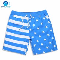 盖浪 夏新款男女亲子沙滩裤 速干宽松大码中腰系带短裤五分裤