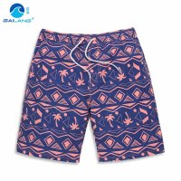 盖浪 夏新沙滩裤男速干大码宽松中腰松紧带薄款度假休闲短裤