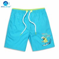 盖浪 夏季亲子装沙滩裤男女宽松大码 海边度假游玩情侣短裤 素色