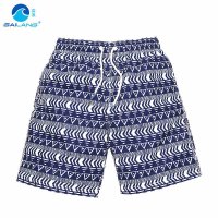 盖浪 新款情侣沙滩裤男女速干大码宽松青春几何图案休闲短裤