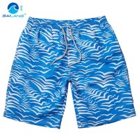 盖浪 男士海鸥印花沙滩裤 欧美风宽松休闲短裤 大裤衩五分短裤