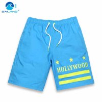 盖浪 夏季款沙滩裤男宽松大码速干松紧带加腰绳休闲短裤