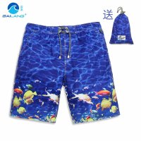 盖浪 夏季男士沙滩裤男速干大码宽松休闲短裤 度假防水裤衩五分裤