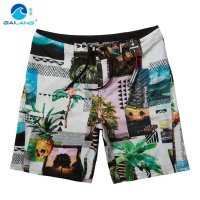 盖浪 限量个性沙滩裤 男 弹力大码宽松休闲短裤 潮流印花休闲短裤