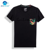 盖浪 夏新 T恤男短袖 精梳棉V领弹力透气舒适打底衫 弹力青年潮T