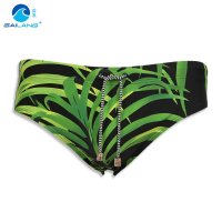 盖浪 夏新潮男士性感低腰三角游泳裤 3D印花泳池海中度假泳衣