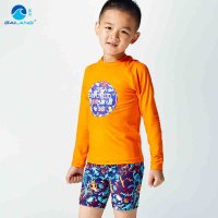 盖浪 夏儿童泳衣 男童泳裤套装 男孩分体游泳衣 宝宝防晒泳装