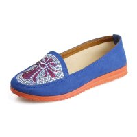 2014秋季新款京特老北京布鞋 甜美时尚水钻女鞋 青年浅口平跟单鞋