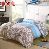 雅鹿家纺 全棉被单 单件被套纯棉单双人被罩学生特价包邮