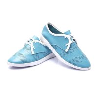 金台佳人镂空牛皮单鞋英伦风系带平底鞋女单鞋