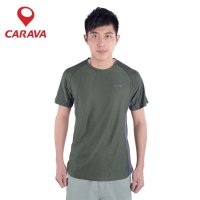 CARAVA喀尔沃户外男款速干衣短袖速干T恤竹炭透气快干T恤821085