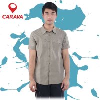 CARAVA喀尔沃户外男款速干衣短袖速干衬衫吸湿排汗快干衣553235