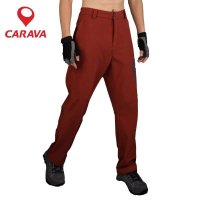 CARAVA喀尔沃品牌户外男款冲锋裤防风防水加厚抓绒软壳登山裤35