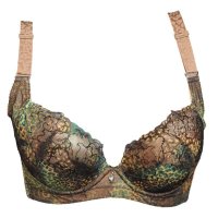 俏丹娜正品 刺绣上薄下厚胸罩双层侧翼聚拢调整型内衣文胸 7618