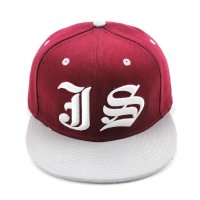 JOKESTER 14年新款潮男棒球帽子 街头休闲情侣酒红色拼色平沿帽子