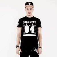 JOKESTER潮牌新品HBA风男款数字流行字母T恤五星黑白拼色短袖TEE 潮