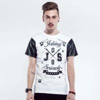 JOKESTER潮牌原创设计2014夏装新品拼接男士流行短袖街头T恤半袖 潮