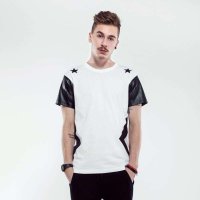 JOKESTER潮牌夏季新款撞色拼接时尚TEE 男女情侣休闲街头文化T恤 潮