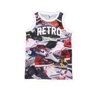 JOKESTER原创设计夏季复刻个性密集球鞋潮男圆领无袖网布街头T恤