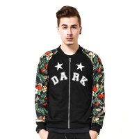 JOKESTER潮牌原创设计 2014秋款修身碎花无领 潮流男士夹克外套