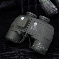 新年最新款！军标测距罗盘充氮防水双筒高倍高清望远镜夜视镜，超清 ！军绿色