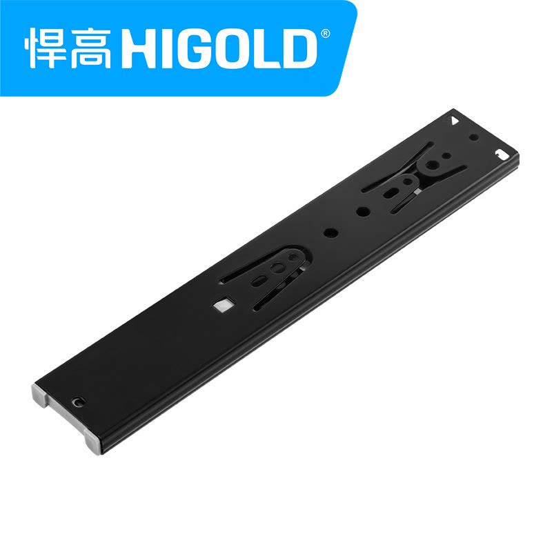 HIGOLD悍高/抽屉轨道阻尼冷轧钢静音导轨三节轨滑道缓冲滑轨配件 非拉篮导轨图片