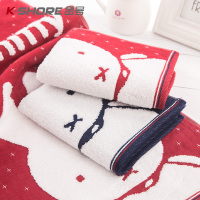 2条装 金号米菲成人纯棉毛巾 双层纱布无捻情侣洗脸面巾 全棉吸水