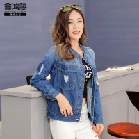 鑫鸿腾2016秋装新款韩版宽松短款牛仔外套女士牛仔服 时尚百搭长袖牛仔衣女装 YL-001