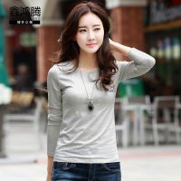鑫鸿腾2016春装新款小熊印花女士长袖T恤打底衫 韩版修身显瘦百搭t恤女上衣 SY-1623T