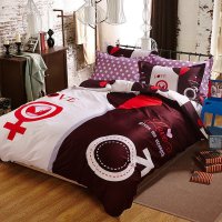 轩蓝仕家纺 床上用品 纯棉四件套全棉活性大阪印花1.5米床/1.8米床适用套件100%全棉四件套