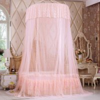 轩蓝仕家纺 奢华宫廷系列吊顶落地蚊帐 加高吊挂式圆顶蚊帐 升级加密网眼帐纱靓丽七彩小花布大吊顶蚊帐 床上用品