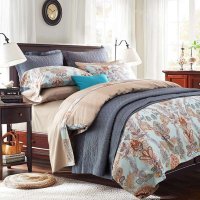 轩蓝仕家纺 40S精梳贡缎长绒棉四件套活性精梳全棉四件套 贡缎面料全棉套件 床上用品