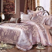 轩蓝仕家纺 天丝棉贡缎提花四件套 里料全棉床单套件 欧式宫廷风格套件 床上用品
