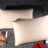 轩蓝仕家纺 立体贡缎全棉柔赛丝面料白鹅绒羽绒枕 蓬松舒适羽绒枕头枕芯