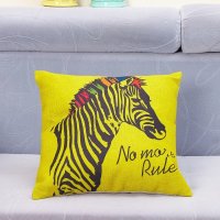 轩蓝仕家纺 时尚卡通系列棉麻面料抱枕抱枕套 靠枕 沙发靠枕 靠垫 午休抱枕45*45cm