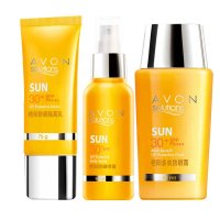 Avon/雅芳 肌肤管理系列 艳阳防晒组（防晒隔离乳75g 多效防晒露40ml防晒喷雾90ml）