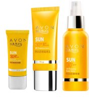 Avon/雅芳 肌肤管理系列 艳阳防晒组（隔离乳75g 清爽防晒露30g 防晒喷雾90ml）