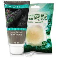 Avon/雅芳 植物护肤系列 炭黑深层洗颜泥 150g（赠美肌洁颜蒟蒻一个）
