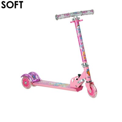 天鹅(SOFT)儿童滑板车三轮滑板车闪光减震折叠踏板车小孩滑滑车
