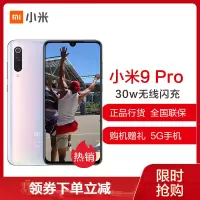 小米 (MI) 小米9 Pro 5G 骁龙855Plus 双卡全网通8GB+256GB 梦之白 30W无线闪充 移动联通电信5G手机 全面屏拍照智能新品手机