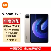 小米平板6 8GB+256GB 金色 WiFi版 11英寸 骁龙870 144Hz高刷护眼 2.8K超清 移动办公娱乐平板电脑 xiaomi Pad6
