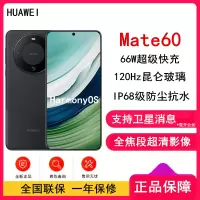 [原封]华为Mate60 12GB+256GB 雅丹黑 66W快充 全焦段超清影像 鸿蒙OS 120Hz昆仑玻璃屏 支持卫星消息 全网通手机