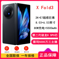 vivo X Fold3 薄翼黑 12GB+256GB 5500mAh蓝海电池 超可靠铠羽架构 折叠屏 手机