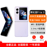 [全新]努比亚 Flip2 冰晶紫 12GB+256GB 天玑7300X 5G芯 折叠屏AI 时尚双卡5G手机