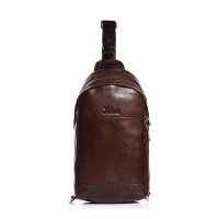 西部牛匠 真皮男胸包腰包头层牛皮包 多功能休闲韩版潮包ipad包