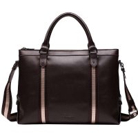 西部牛匠 牛皮男包手提公文包 英伦商务休闲单肩斜挎包XSX12221