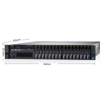 戴尔(DELL)R830 2U机架式 服务器 至强 E5-4610V4*4 64G 600G*4 750W*2 H730