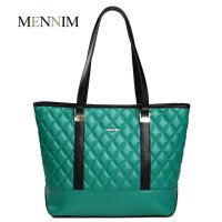 漫妮玛牛皮女包2014新品时尚日韩经典菱格手提单肩斜背女包潮包邮