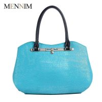 MENNIM 2014年春夏新款潮流 蜥蜴纹纯色百搭甜美优雅极致真皮女包