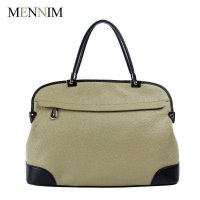 MENNIM 2014年新款春夏潮流 十字纹纯色百搭通勤真皮 半定型女包